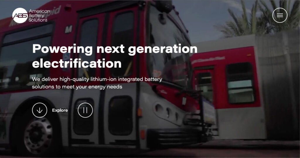 American Battery Solutions 홈페이지 이미지 (출처: americanbatterysolutions.com)