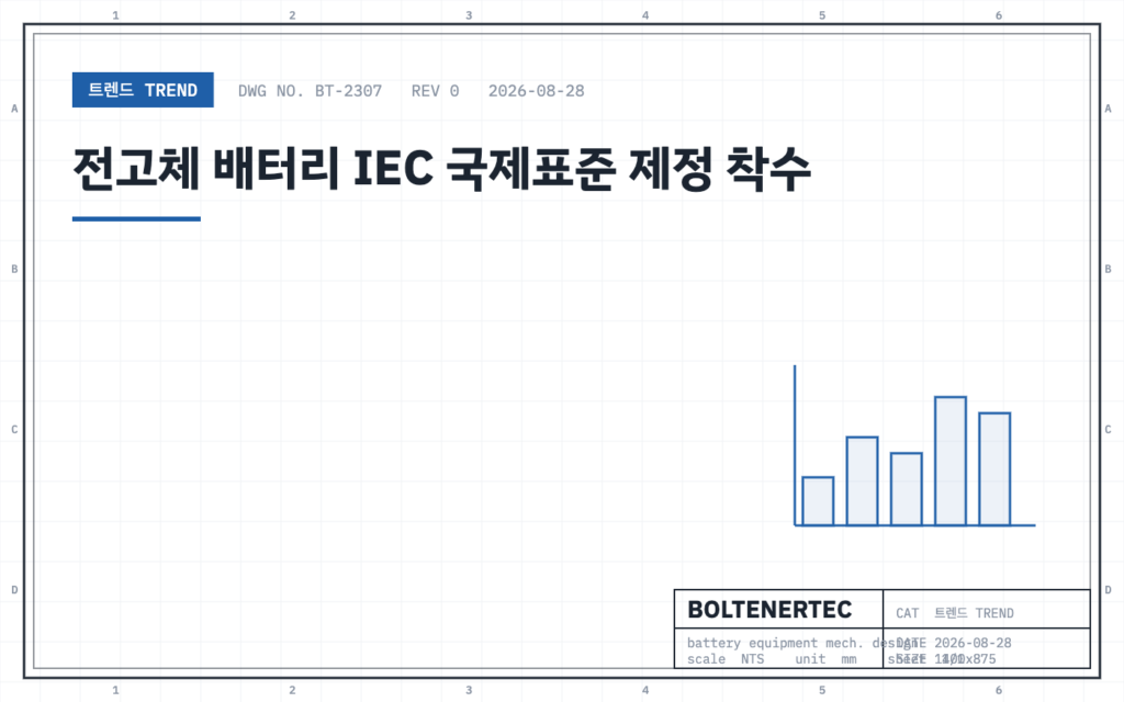전고체 배터리 IEC 국제표준 제정 착수 — 도면 시트 대표이미지